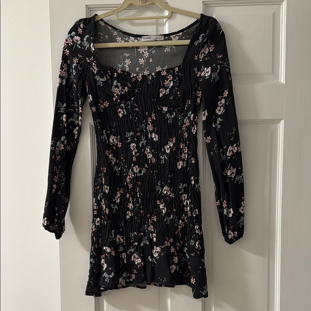 Floral Black Dress